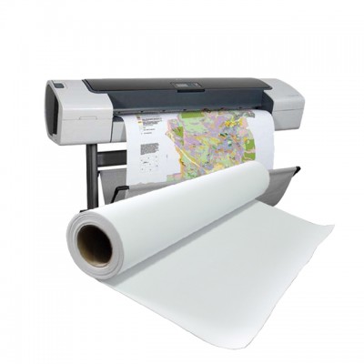 Non-tearable Waterproof Glossy Synthetic PP Paper Roll 120 Micron for Pigment Indoor Printing